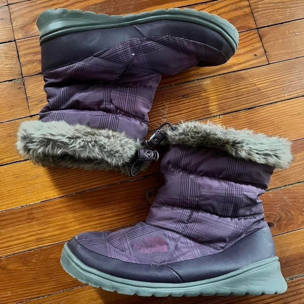 North Face Puffer Fur Lined Snow Boots size 9w